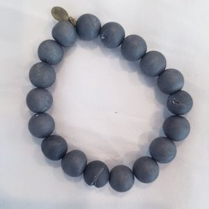 Infinite Warrior Black Druzy Quartz Stone Bracelet